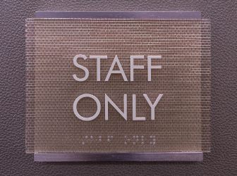 Staff Only Custom ADA Signs in USA by The ADA Factory